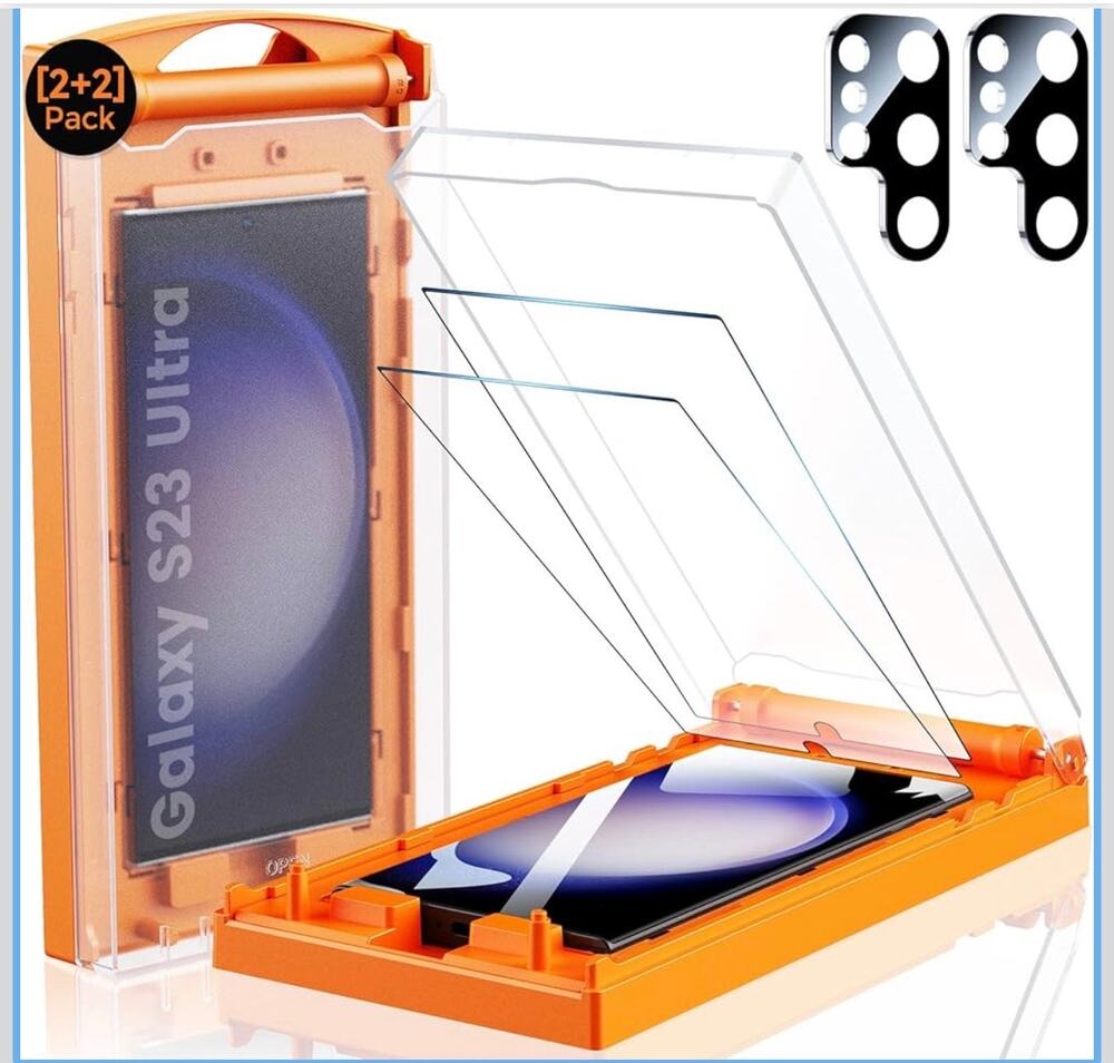Samsung Galaxy S23 Ultra Screen Protector 6.8" with Camera Lens Protector
